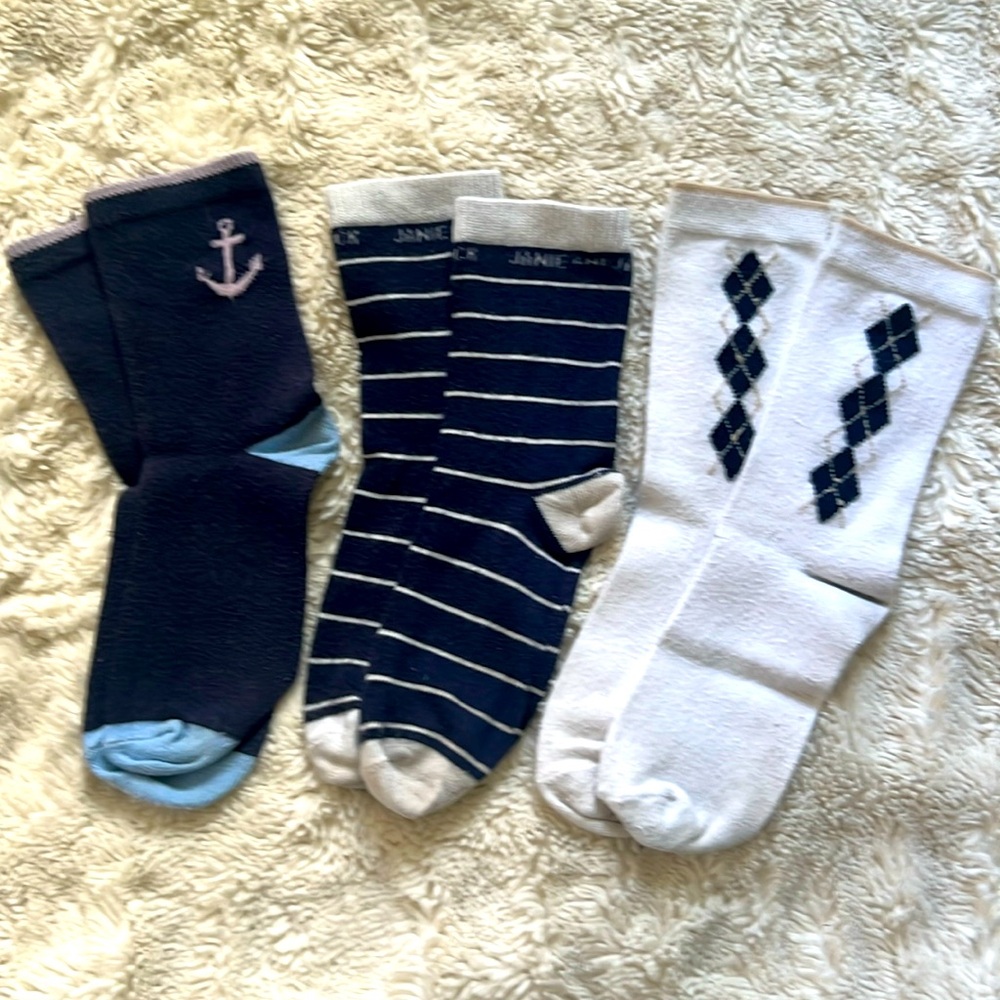 Janie & Jack Boys Socks size 7/8